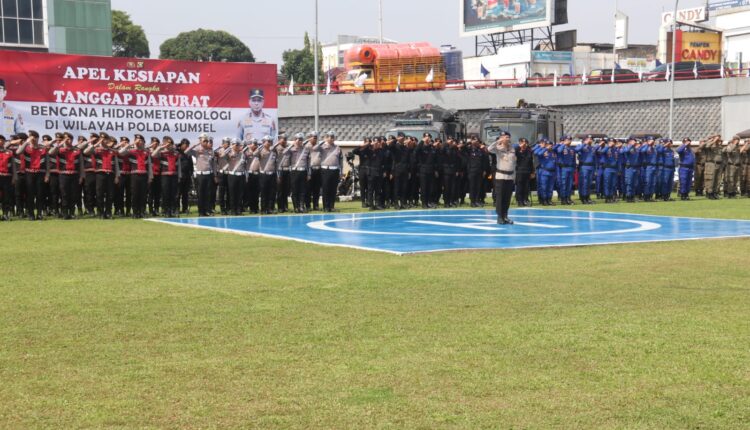Polda Sumsel Siagakan Personel Hadapi Potensi Bencana Hidrometeorologi di Musim Hujan