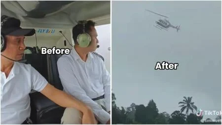 Detik-Detik Video Helikopter Raffi Ahmad Nyaris Terjatuh akibat Cuaca Buruk, Menegangkan!