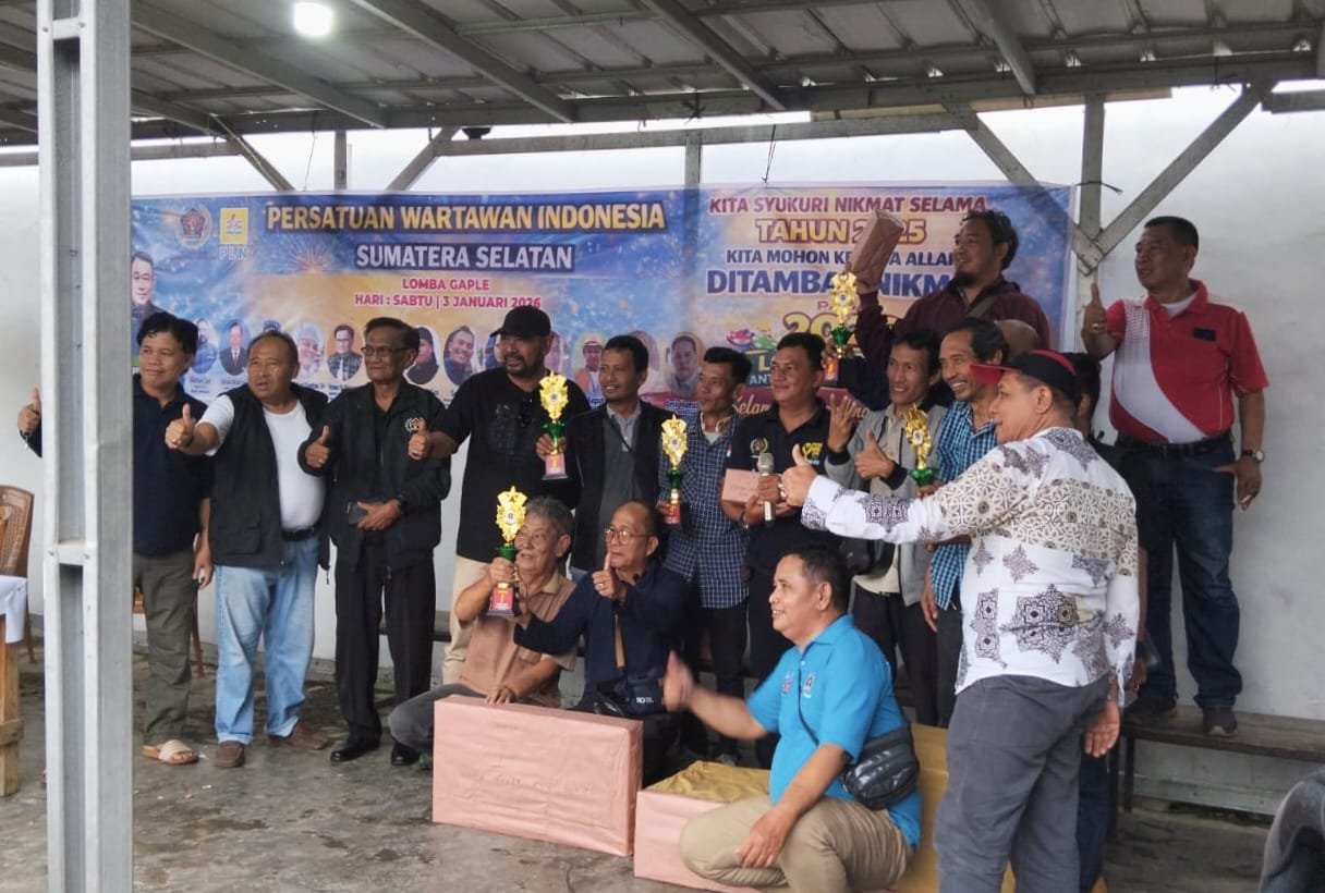 Sambut Awal Tahun 2026, PWI Sumsel Gelar Lomba Gaplek Antar Wartawan