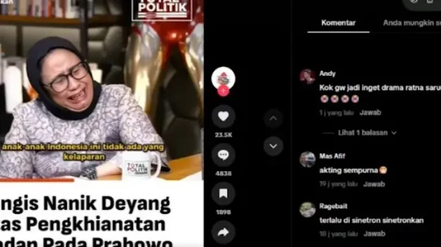 Bahas Korupsi MBG Sambil Mewek di Podcast, Nanik S Deyang Dicibir Warganet: Drama Ratna Sarumpaet Part 2