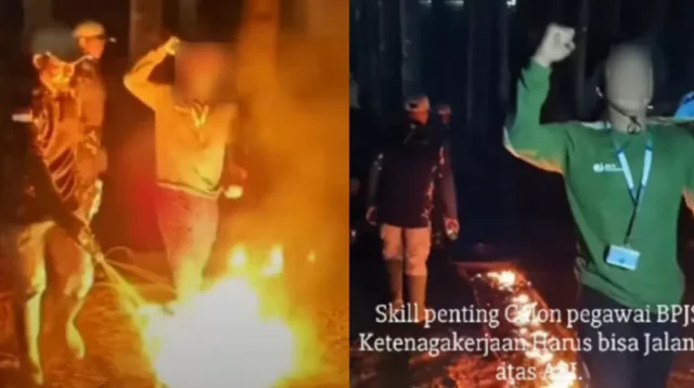 Viral! Video Seleksi Calon Pegawai BPJS Dilatih Berjalan di Atas Api, Netizen: Apa Urgensinya?