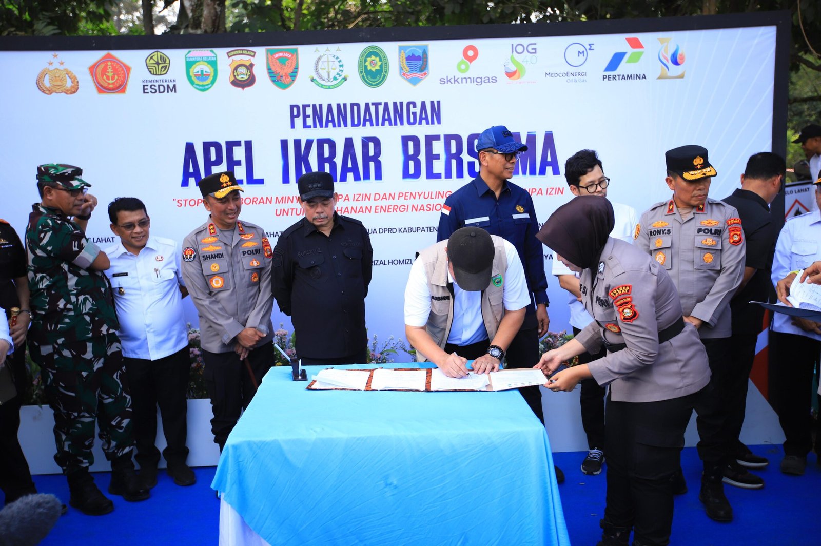 Deklarasi dan Ikrar Bersama Tata Kelola Sumur Minyak Masyarakat di Kabupaten Lahat