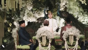 Dekorasi Akad Nikah Kasespri Presiden Prabowo Jadi Sorotan: Ornamen Merak Jantan dengan Merak Jantan