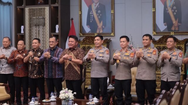 Sambut Kapolda Sumsel yang Baru, Gubernur Tekankan Sinergi Jaga Kondusivitas Daerah